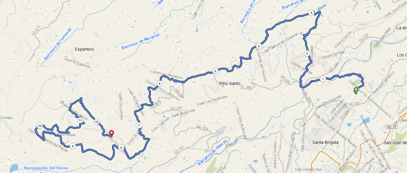 Track Carrera Trail Pino Santo 2025